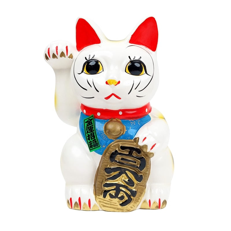 Maneki Neko Hvid Seto - 21 cm