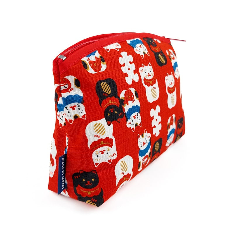 Maneki Neko japansk clutch rød