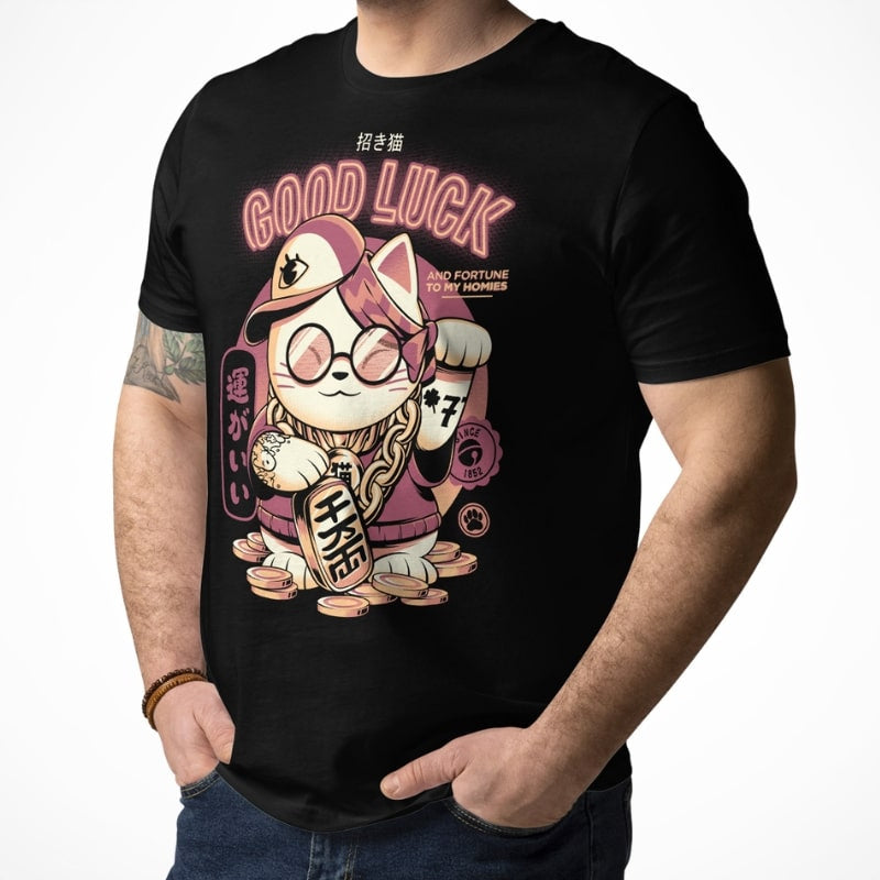 Maneki Neko japansk T-shirt