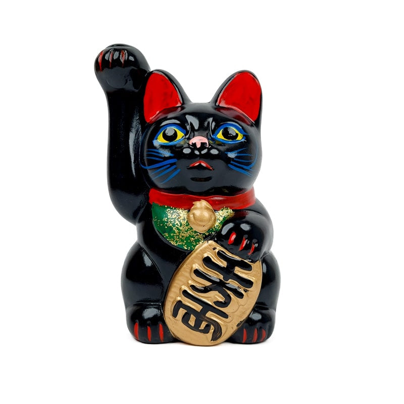 Maneki Neko Sort Seto - 13 cm