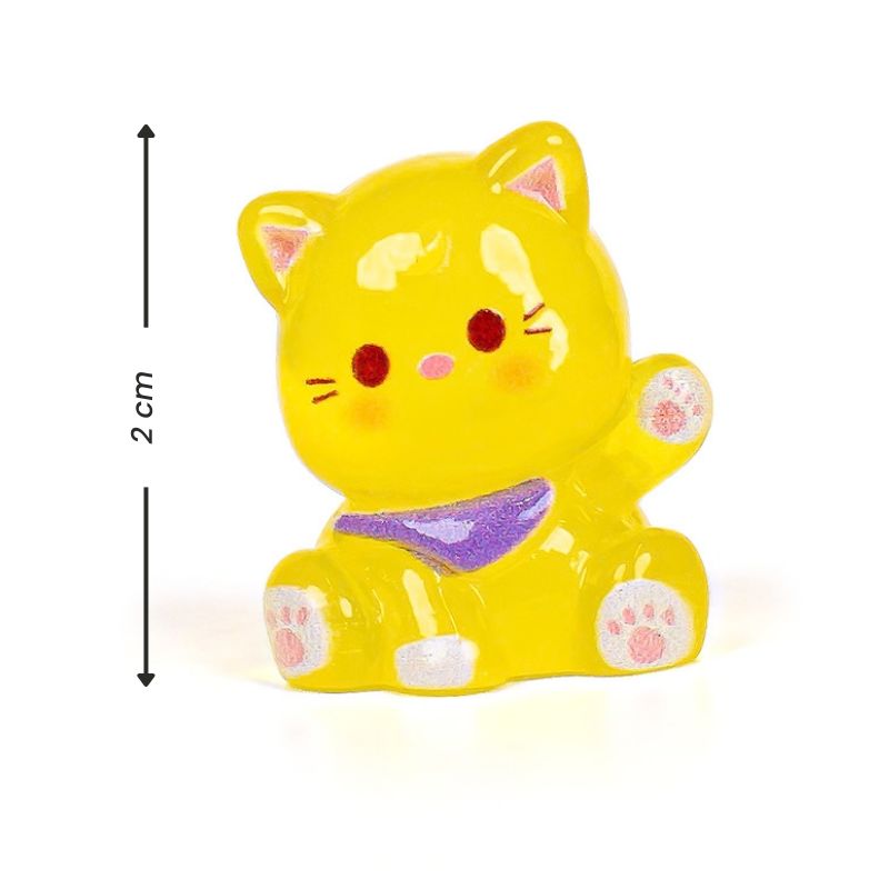 Mini Figur - Farverig Selvlysende Kat