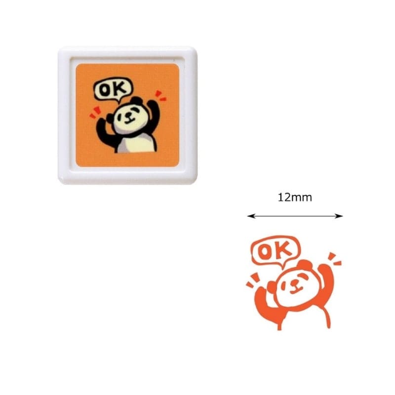 Mini japansk panda-stempel OK