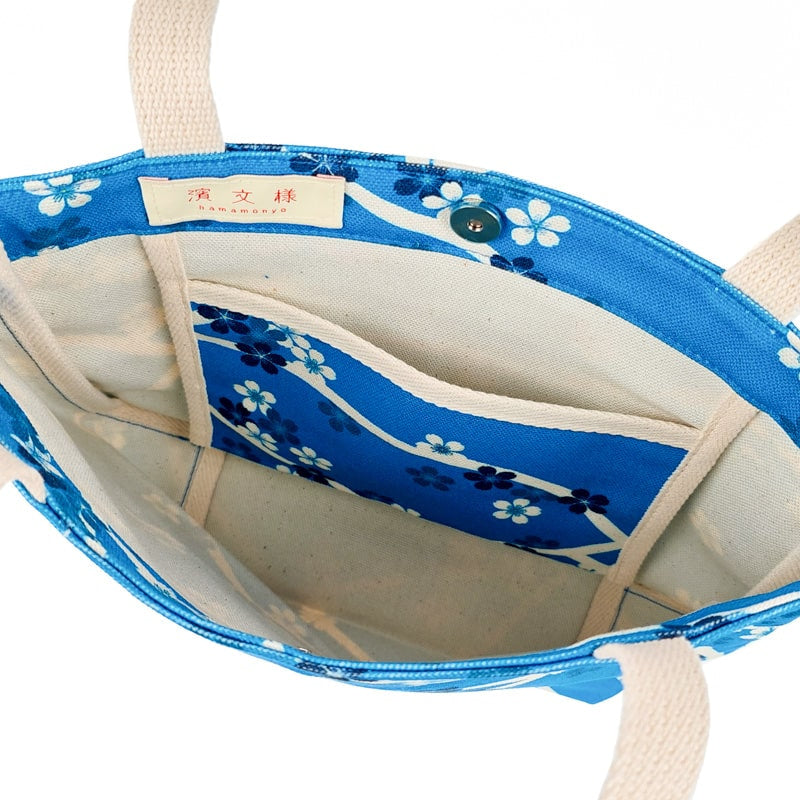Mini tote bag Sakura blå