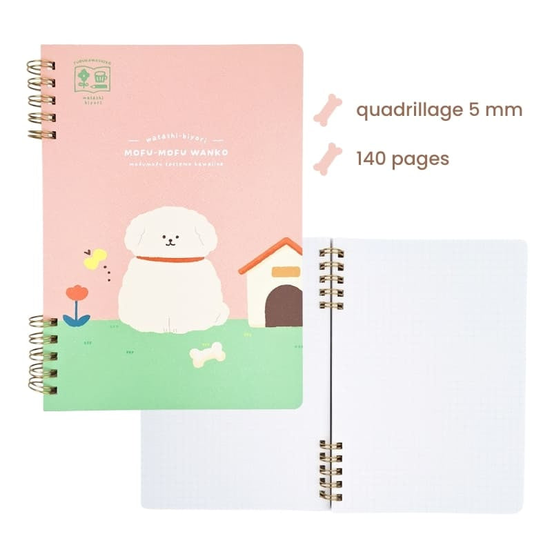 Mofu-Mofu Wanko Spiral Notebook