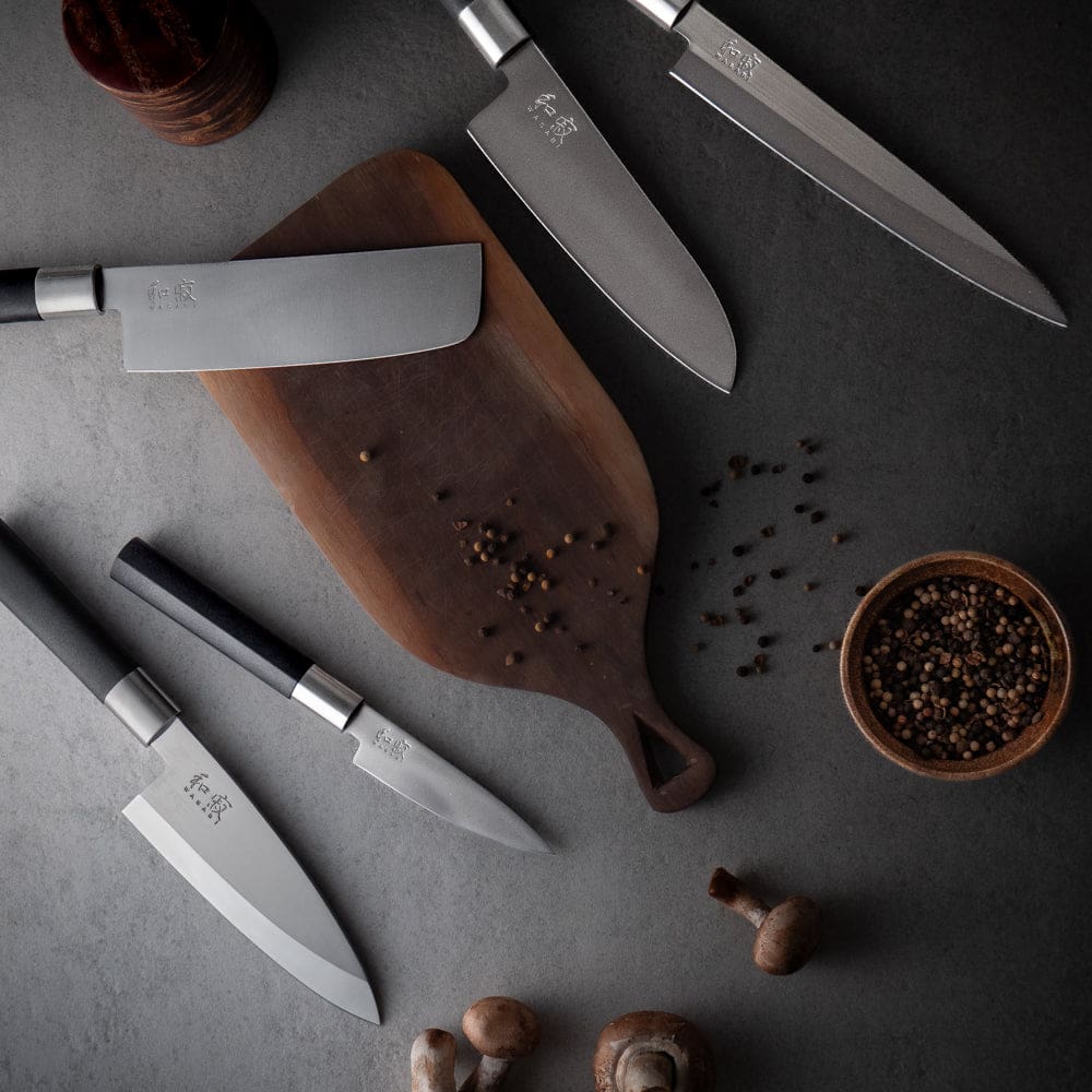 Nakiri Wasabi Sort kniv 16,5 cm