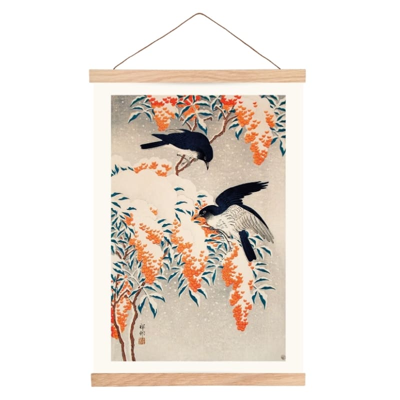 Nandina Under the Snow Japansk plakat A3