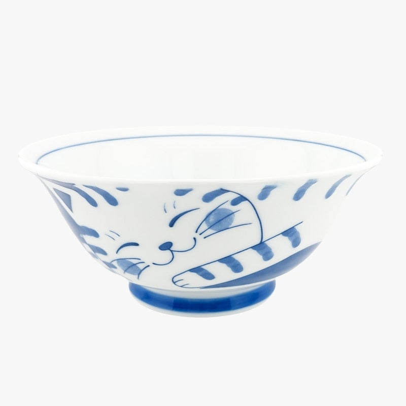 Neko blå japansk skål
