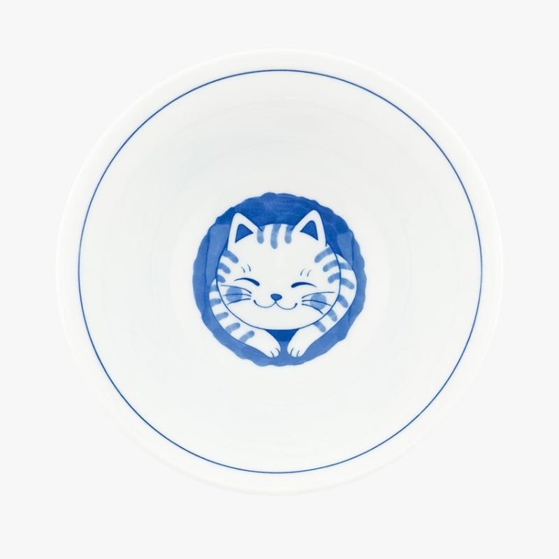 Neko blå japansk skål