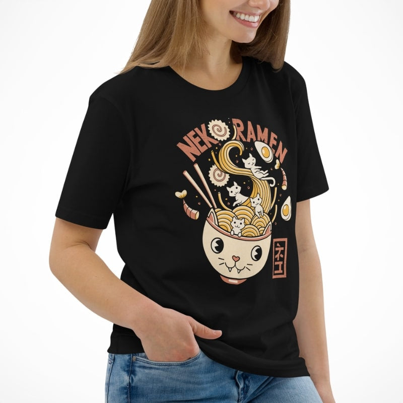 Neko Ramen japansk T-shirt