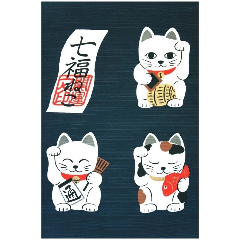 Noren japansk domstol Neko 85 x 90 cm
