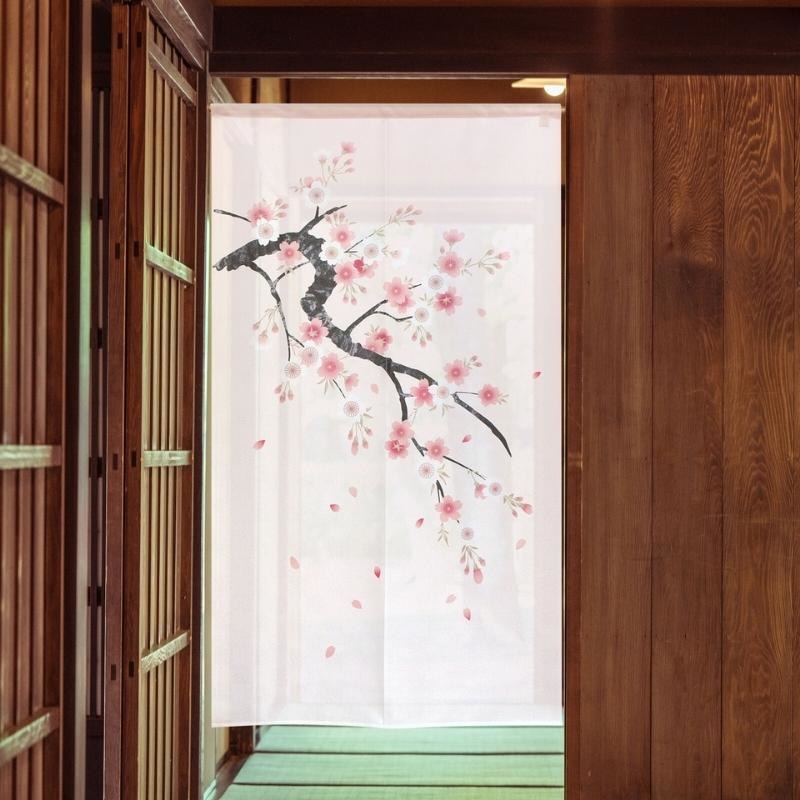 Noren japansk kirsebærblomst 85 x 150 cm
