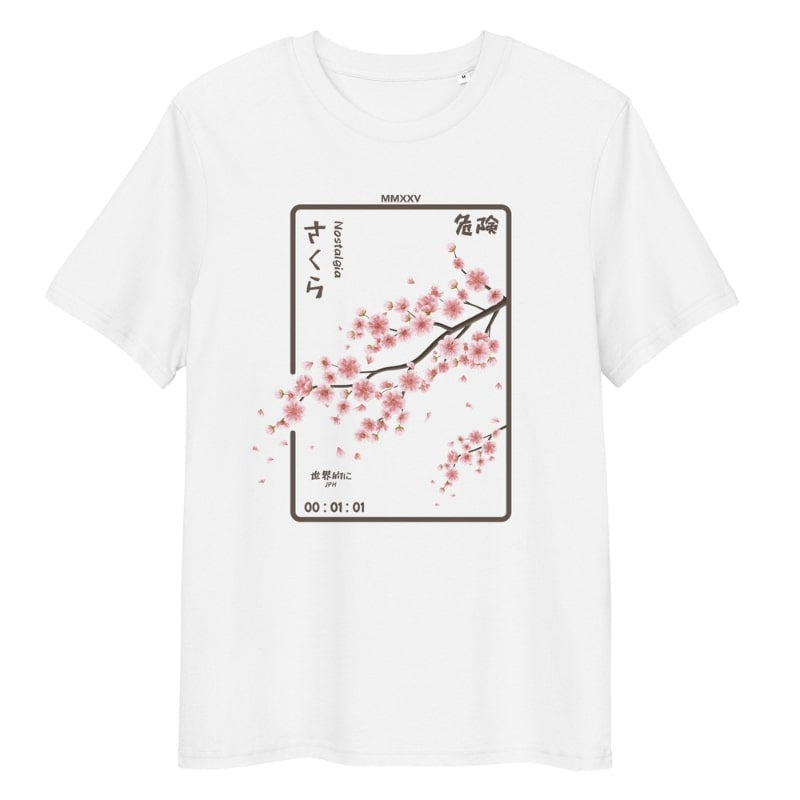 Nostalgisk japansk T-shirt S / Hvid