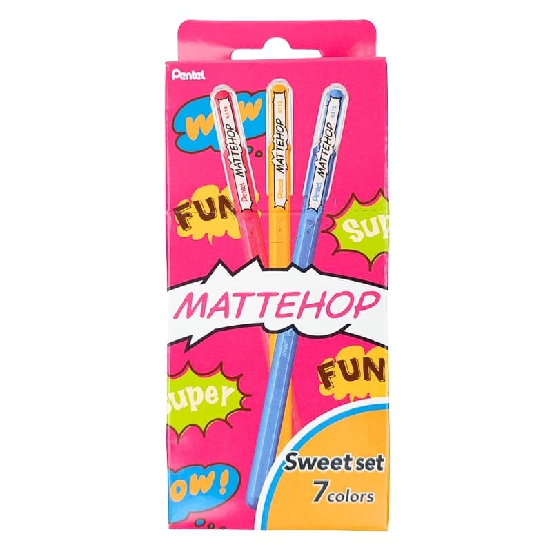 Pentel Mattehop Sweet Set farvede penne