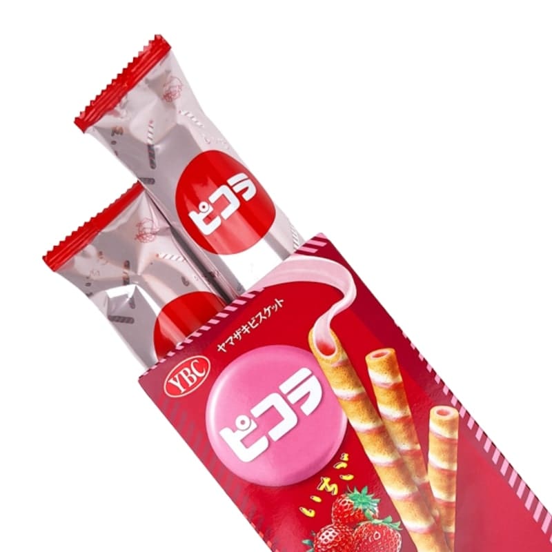 Picola rullet kiks med jordbærsmag