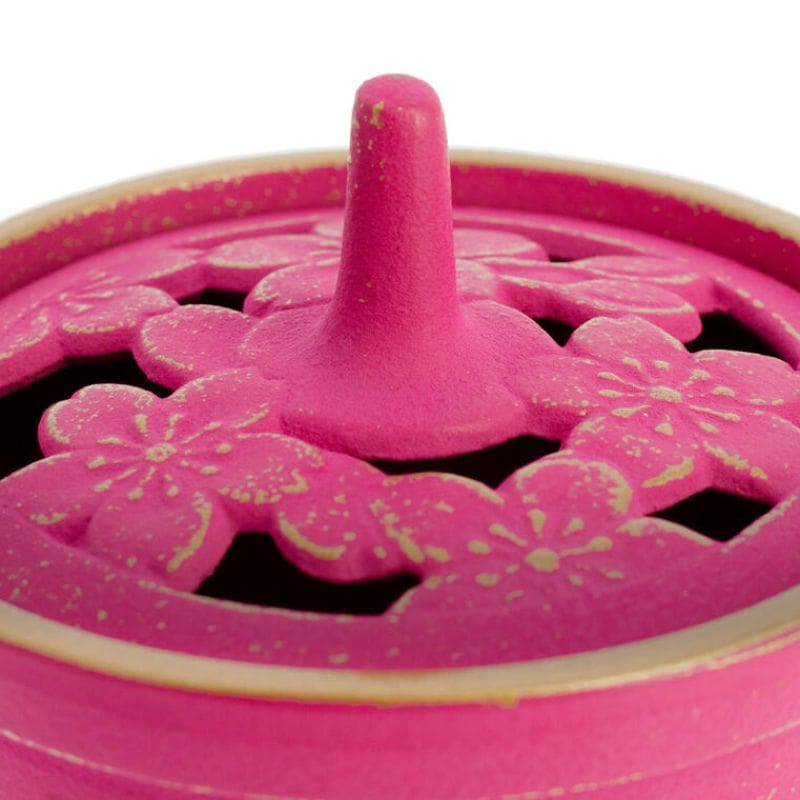 Pink Iwachu røgelsesbrænder i støbejern
