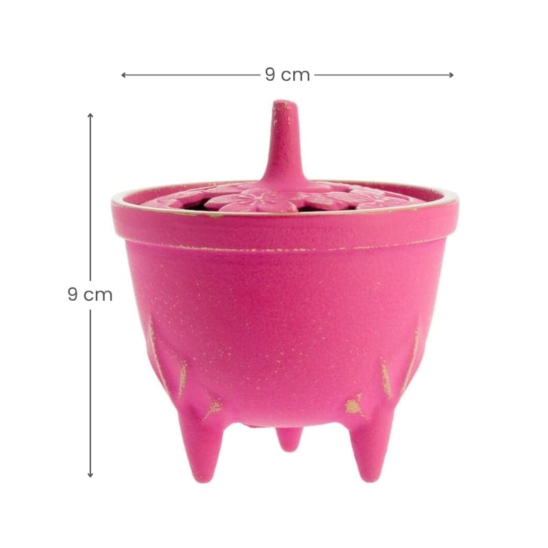 Pink Iwachu røgelsesbrænder i støbejern