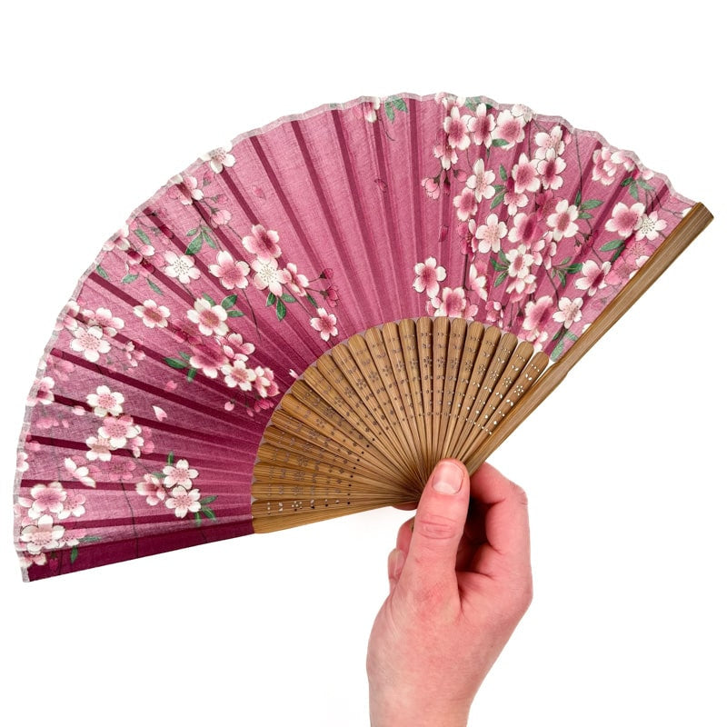Pink Sakura japansk vifte