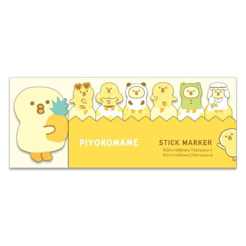Piyokomame-bogmærker med klistermærker