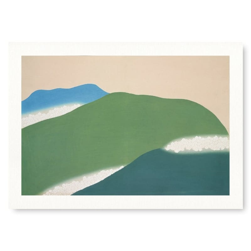Plakat med japanske bjerge A3