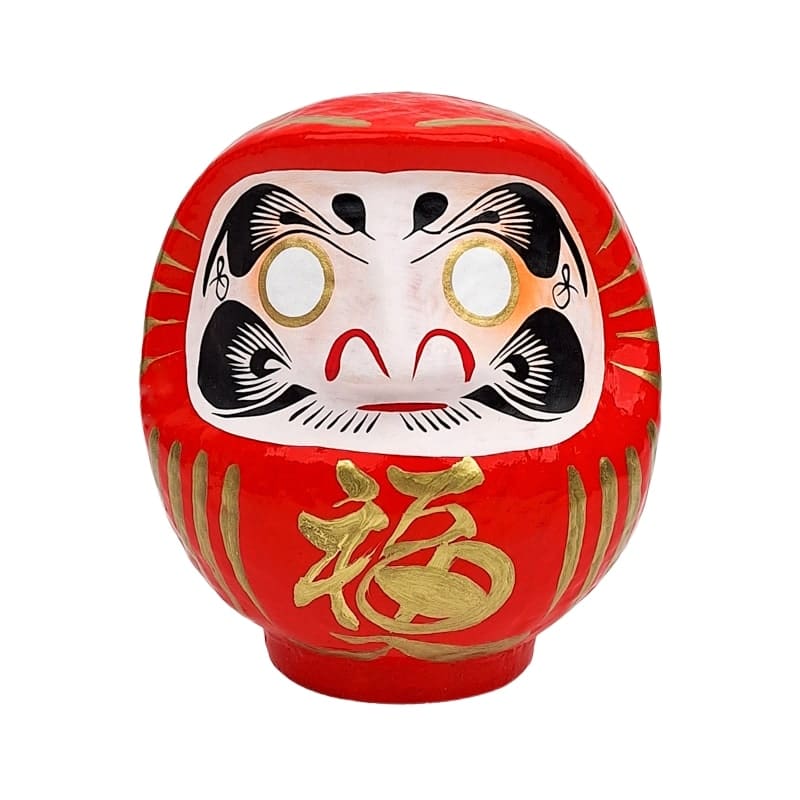 Rød japansk daruma - 9 til 15 cm