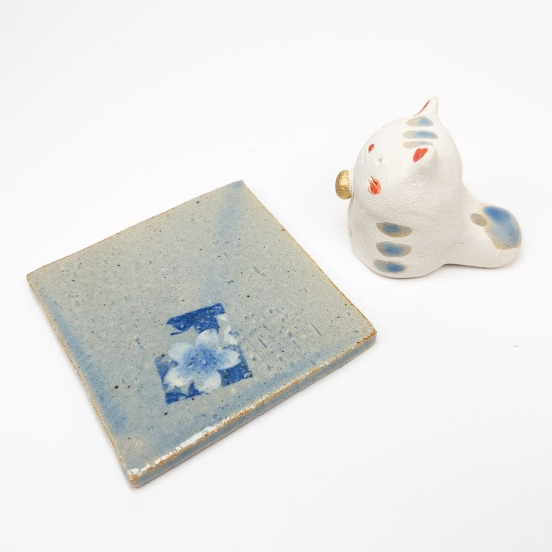 Røgelsesholder med japansk kat