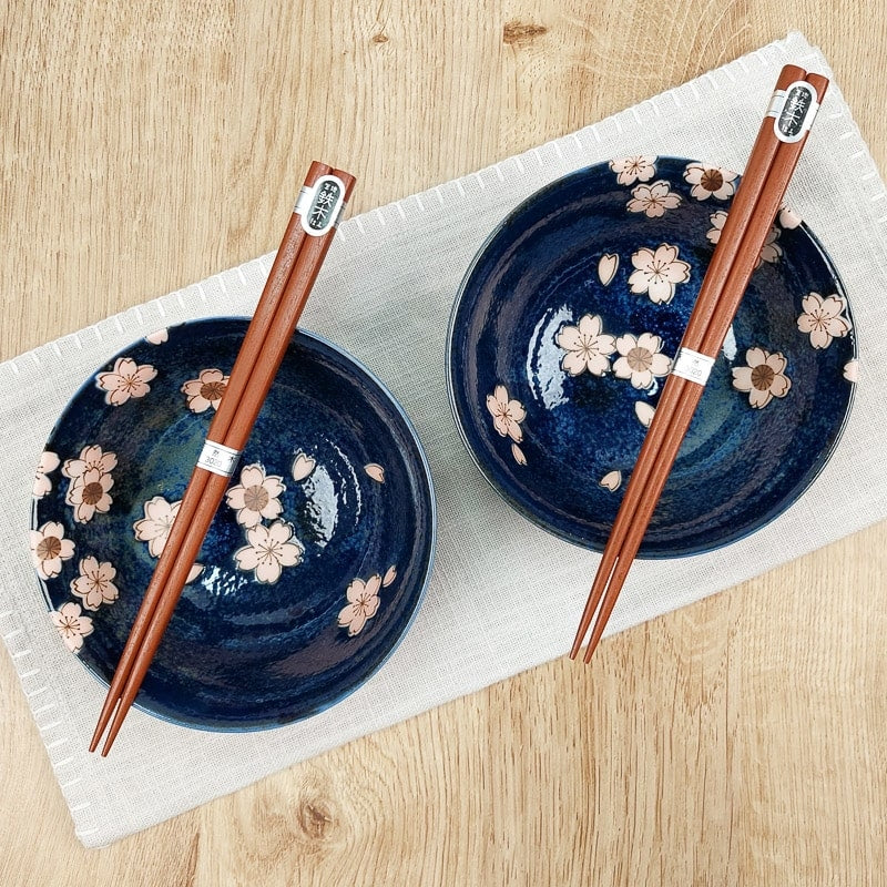 Sæt med 2 japanske Sakura-skåle