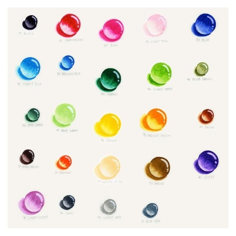 Sæt med 24 ZIG Extra-Fine Brush Pens