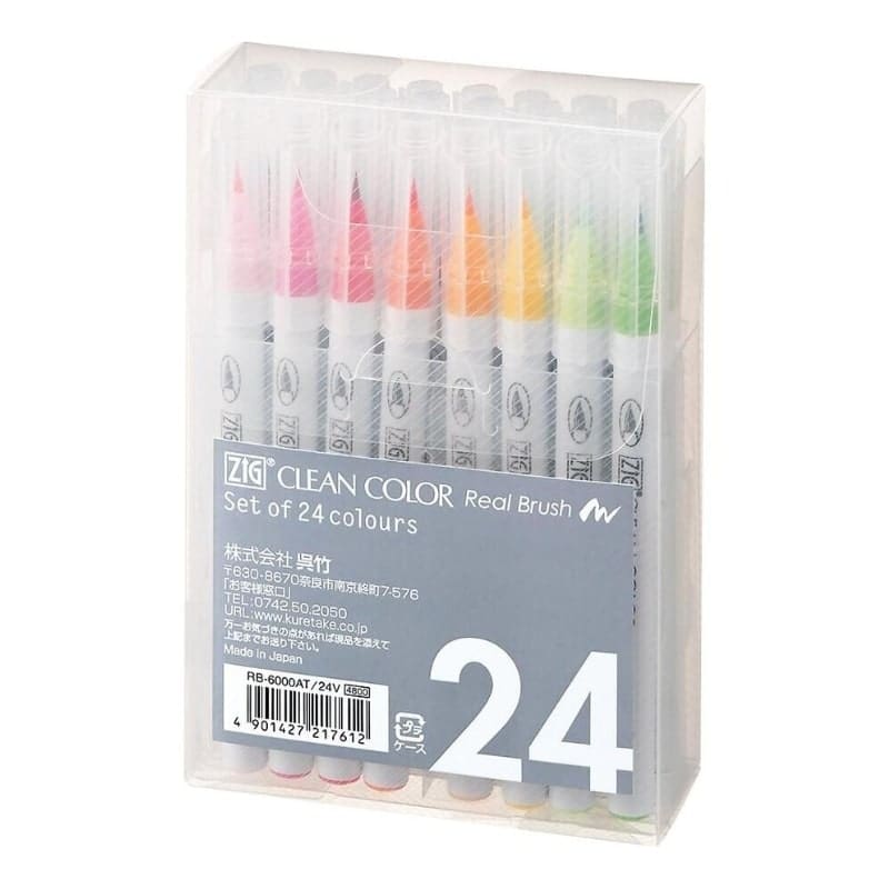 Sæt med 24 ZIG Extra-Fine Brush Pens