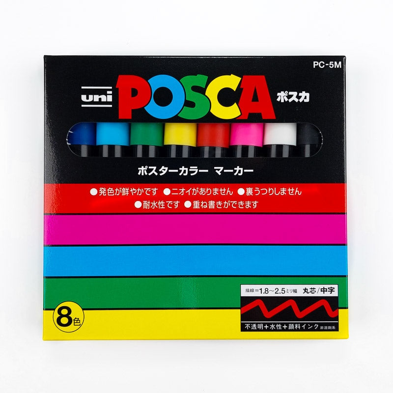 Sæt med 8 Posca-markører