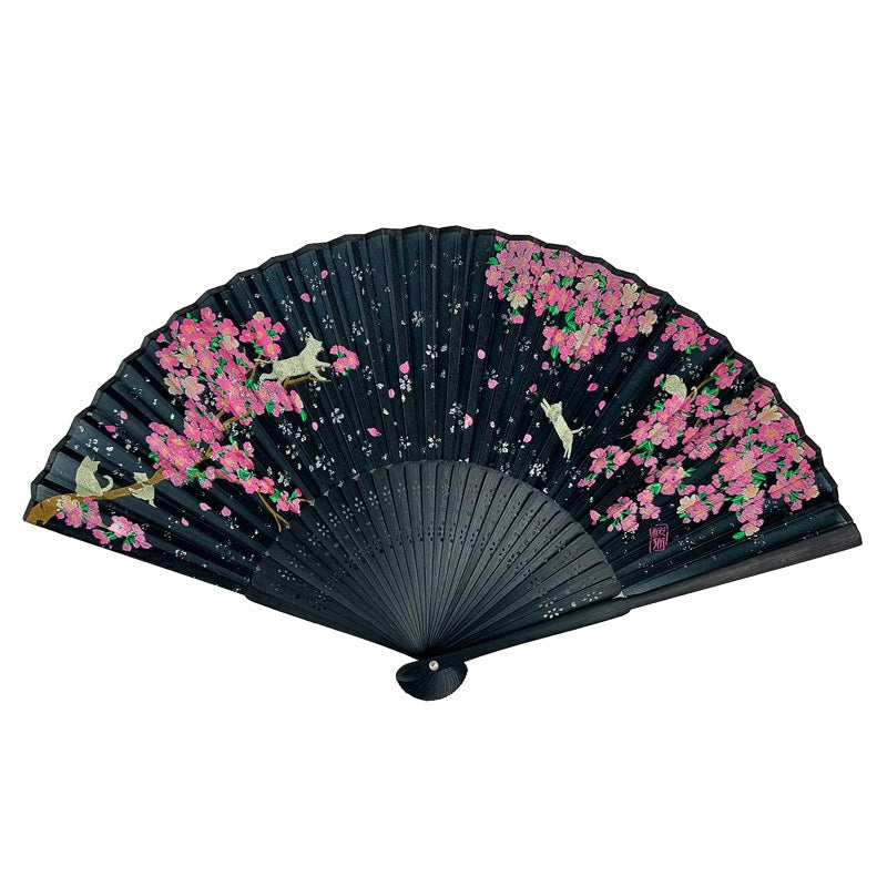 Sakura sort japansk vifte