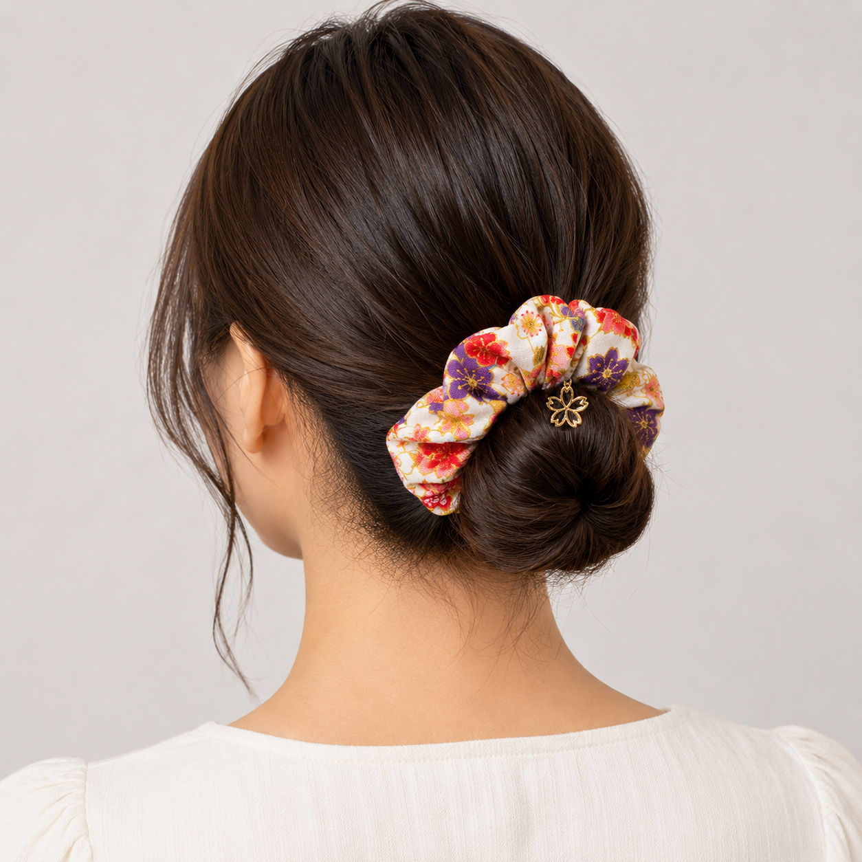 Scrunchie Hårelastik Japansk Hvid
