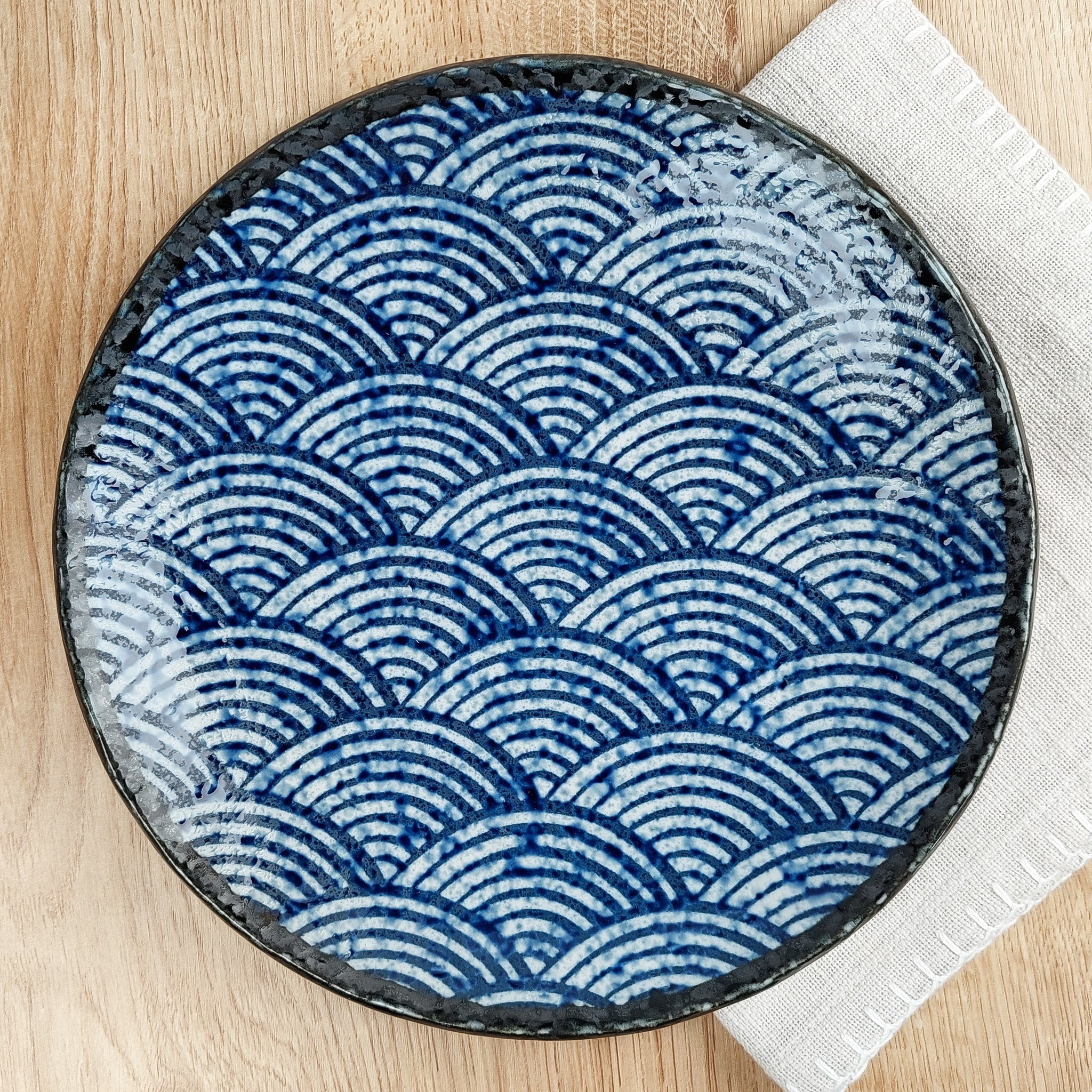 Seigaiha japansk tallerken