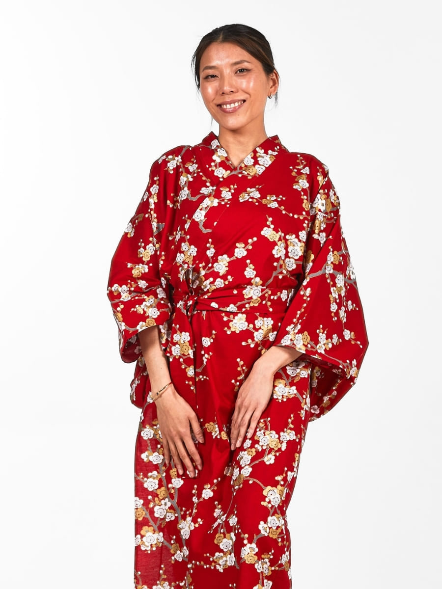 Shiraume Yukata Kimono til kvinder