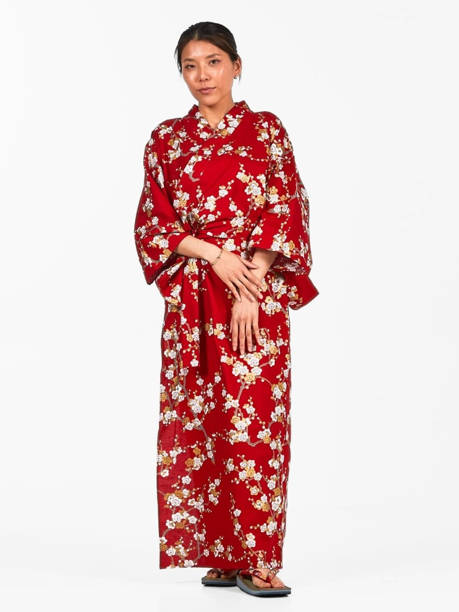 Shiraume Yukata Kimono til kvinder