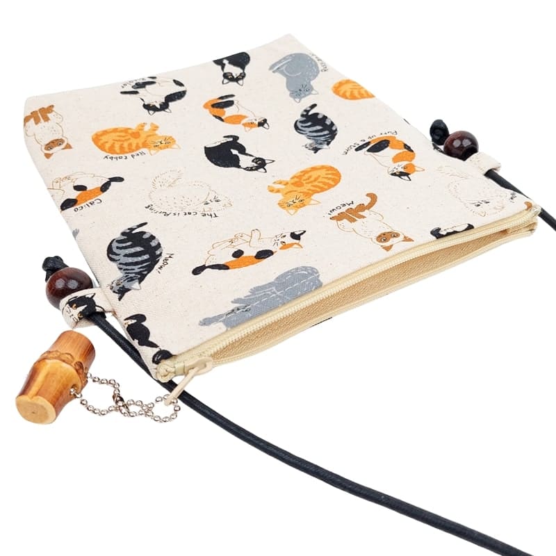 Skuldertaske med japanske katte