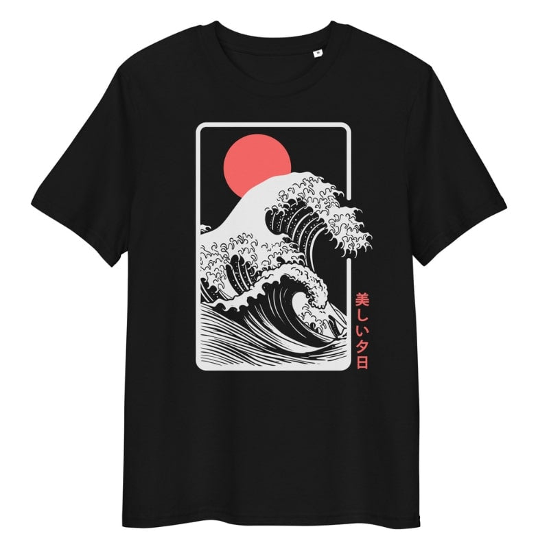 Solnedgang Kanagawa Japansk T-shirt S