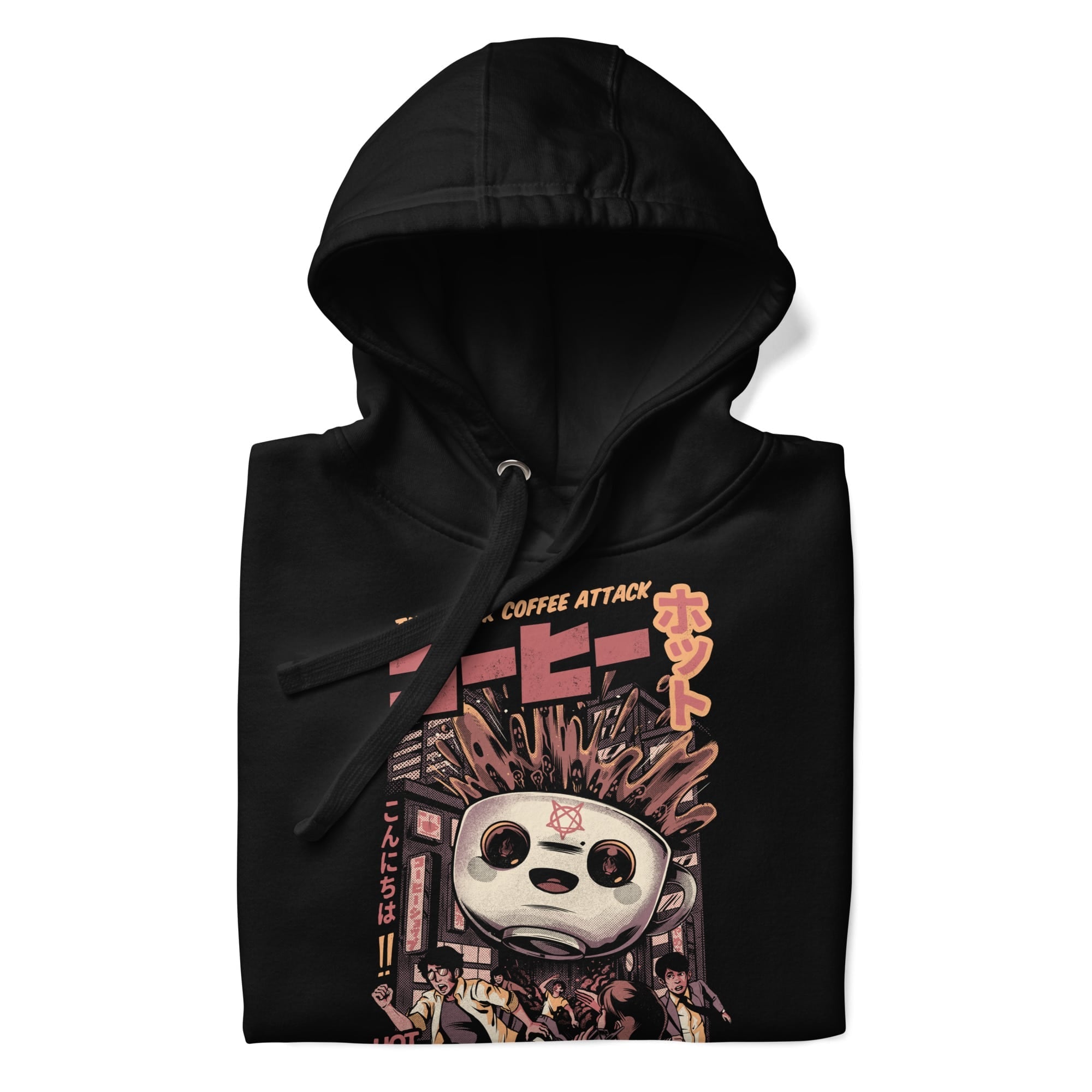 Sort kaffe japansk sweatshirt