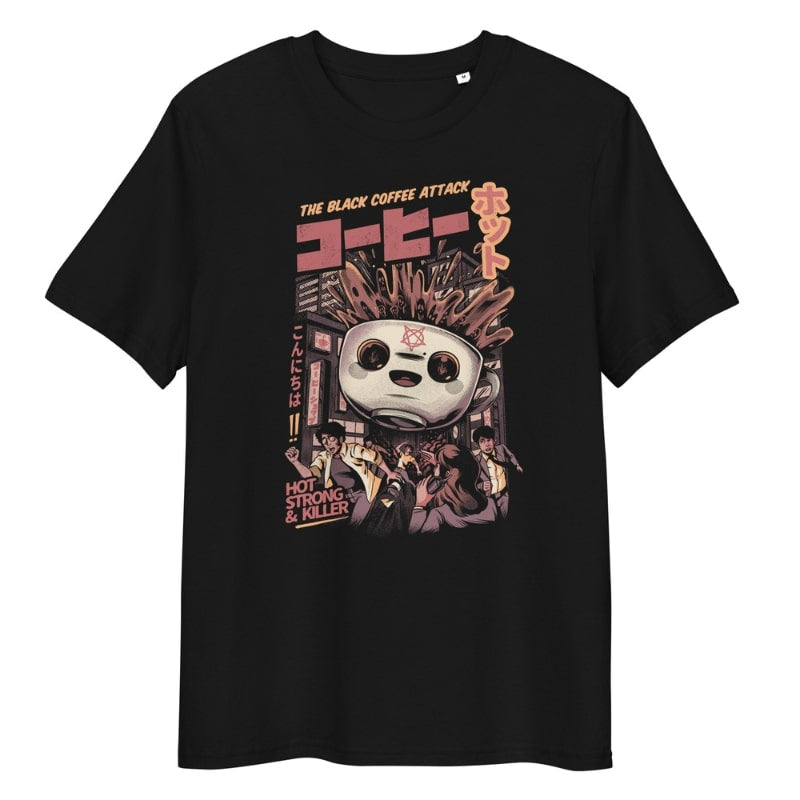 Sort kaffe japansk T-shirt S
