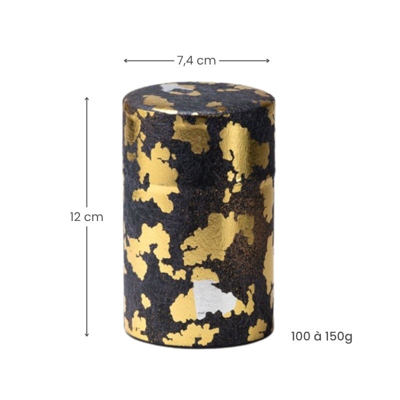 Sort og guld Washi Paper Tea Box