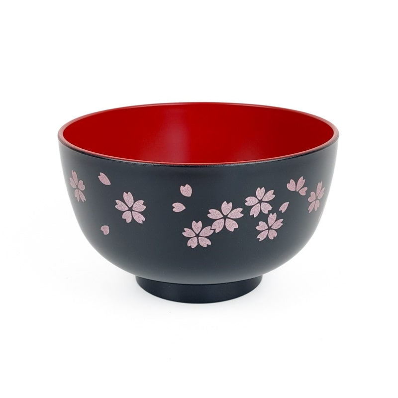 Sort Sakura japansk suppeskål