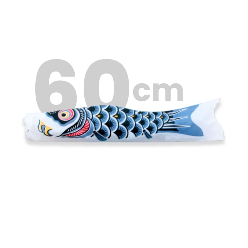 Sort traditionel japansk koinobori - 60 cm