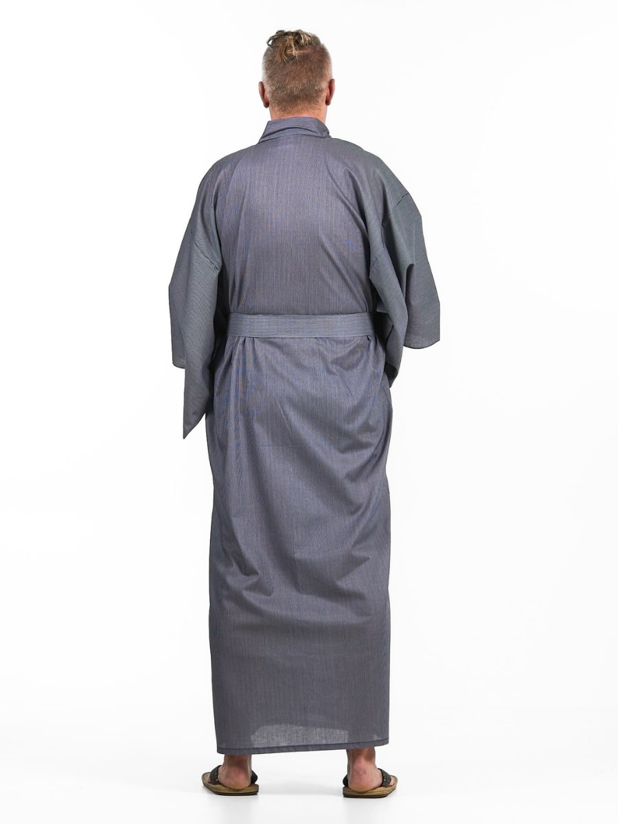Stribet Yukata Kimono til mænd