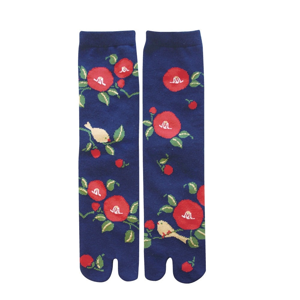 Tabi Camellia & Birds strømper EU 36-40