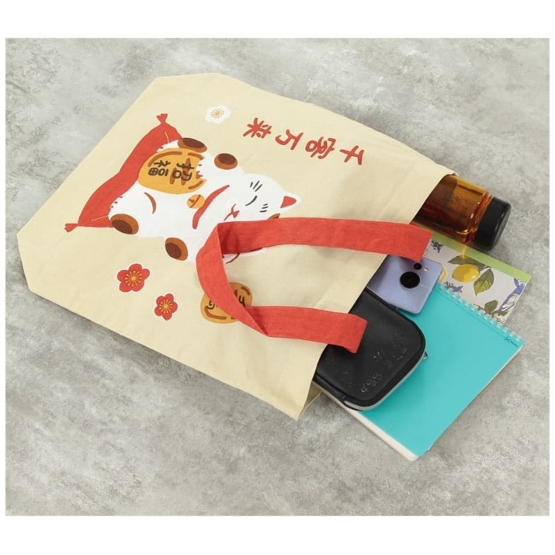 Taske Beige Fuku Maneki Neko