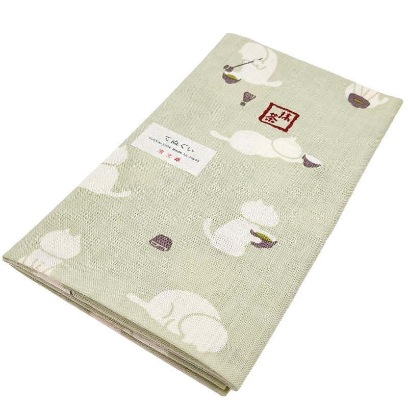 Tenugui Japansk Matcha Kat