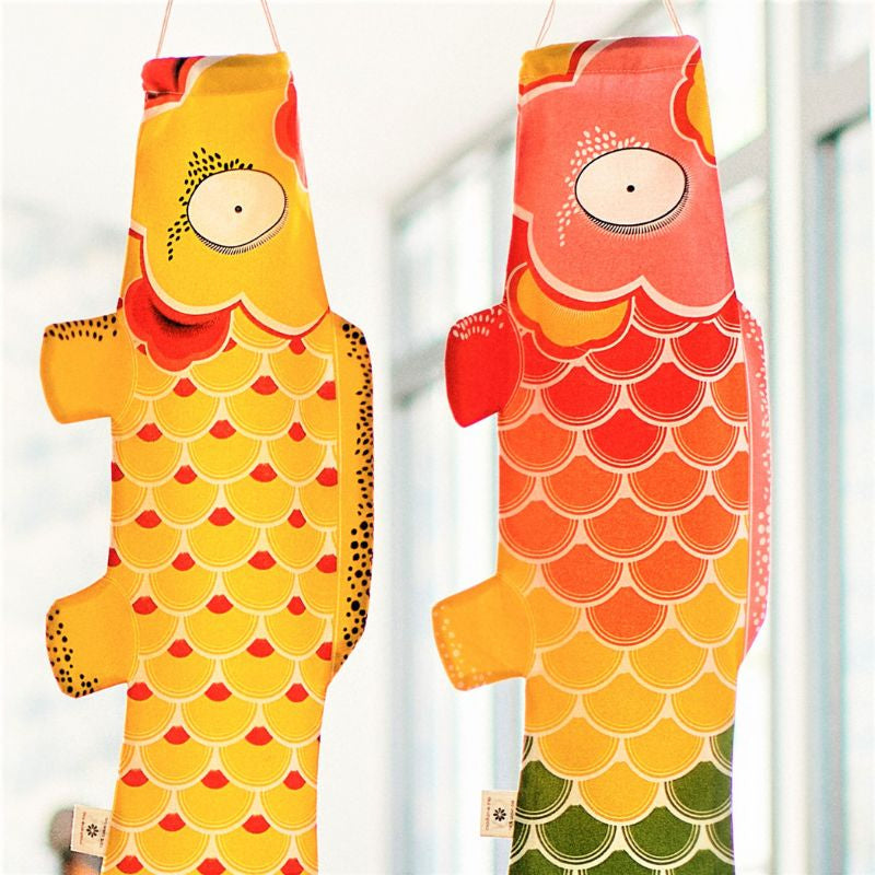 Traditionel gul koinobori - 70 cm