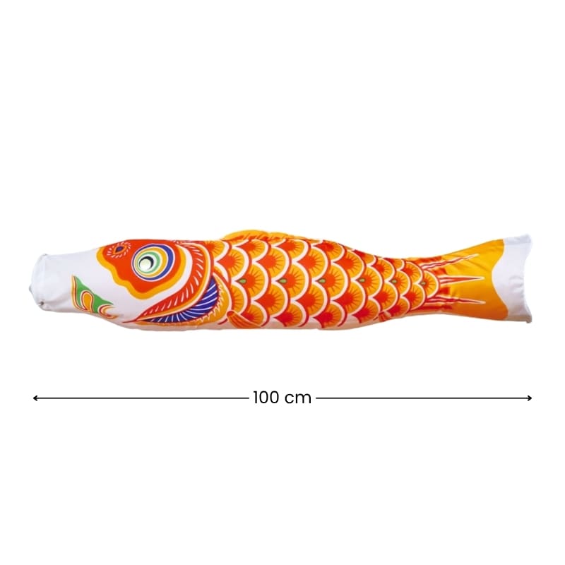 Traditionel japansk Koinobori Orange - 100 cm