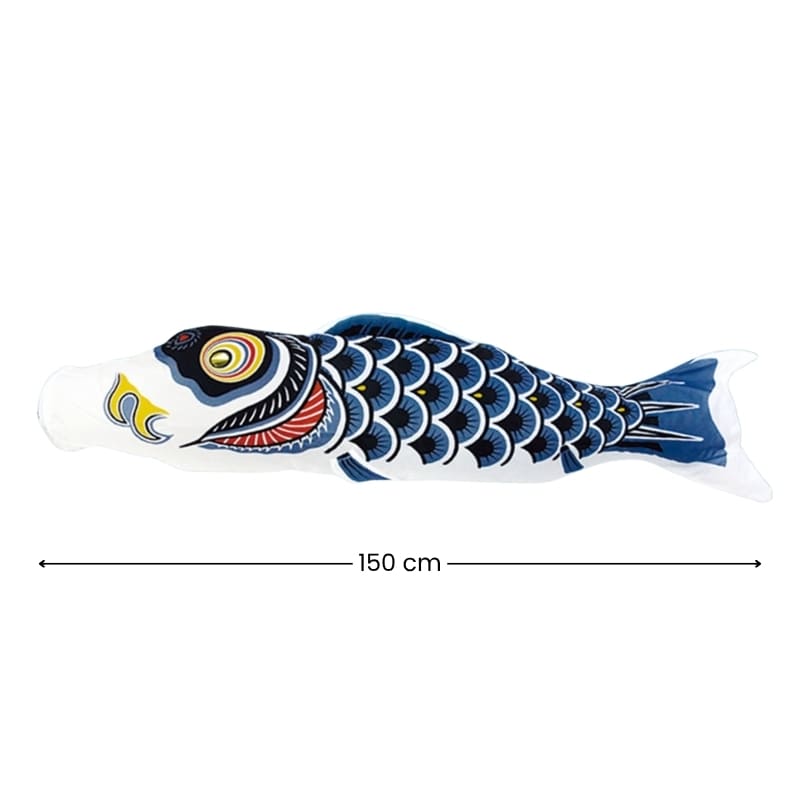 Traditionel japansk koinobori sort - 150 cm