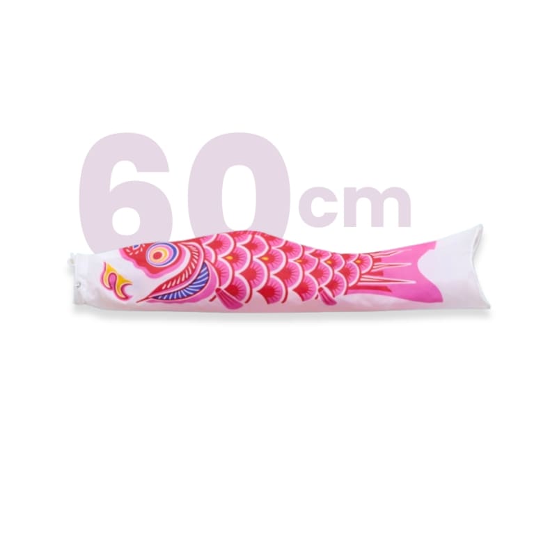 Traditionel lyserød japansk koinobori - 60 cm