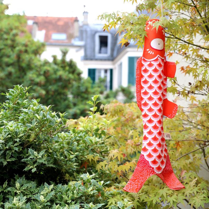 Traditionel rød koinobori - 70 cm